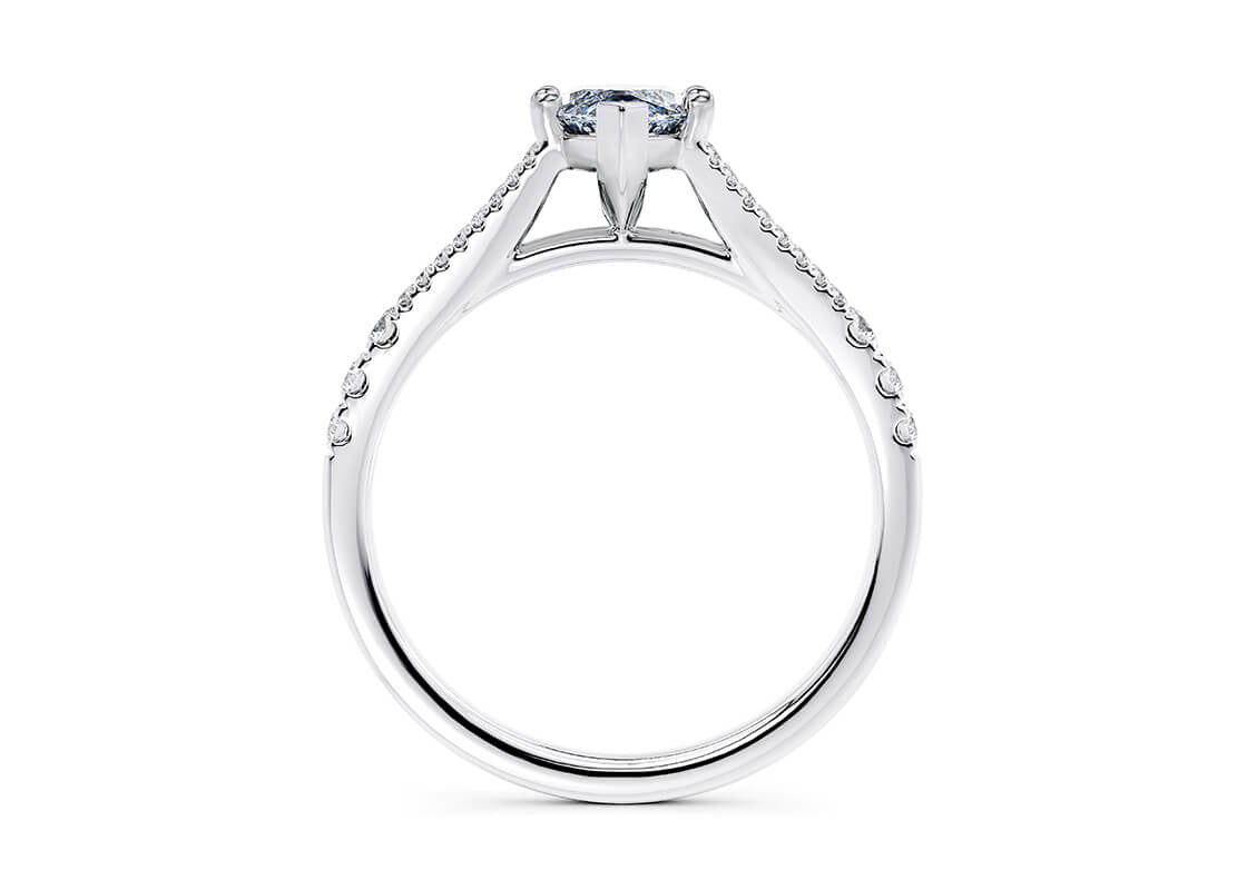 Oxford Diamond Band Platinum Marquise Engagement Ring