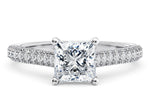 Bloomsbury Vintage Platinum Princess Engagement Ring