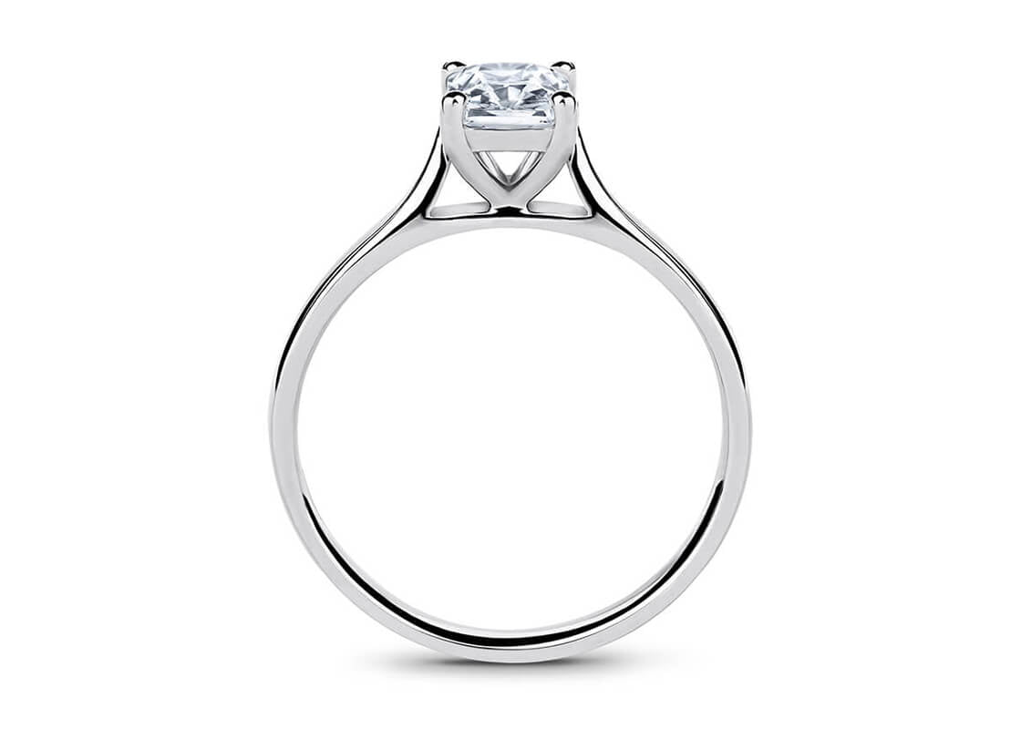 Contour Solitaire Platinum Radiant Engagement Ring