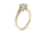 Oxford Diamond Band Yellow Gold 18k Round Engagement Ring
