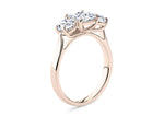 Roma Trilogy Rose Gold 18k Princess Engagement Ring