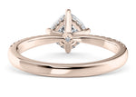 Asteria Compass Diamond Band Rose Gold 18k Cushion Engagement Ring