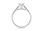 1477 Vintage Platinum Asscher Engagement Ring