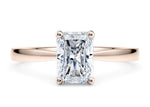 Delicacy Solitaire Rose Gold 18k Radiant Engagement Ring
