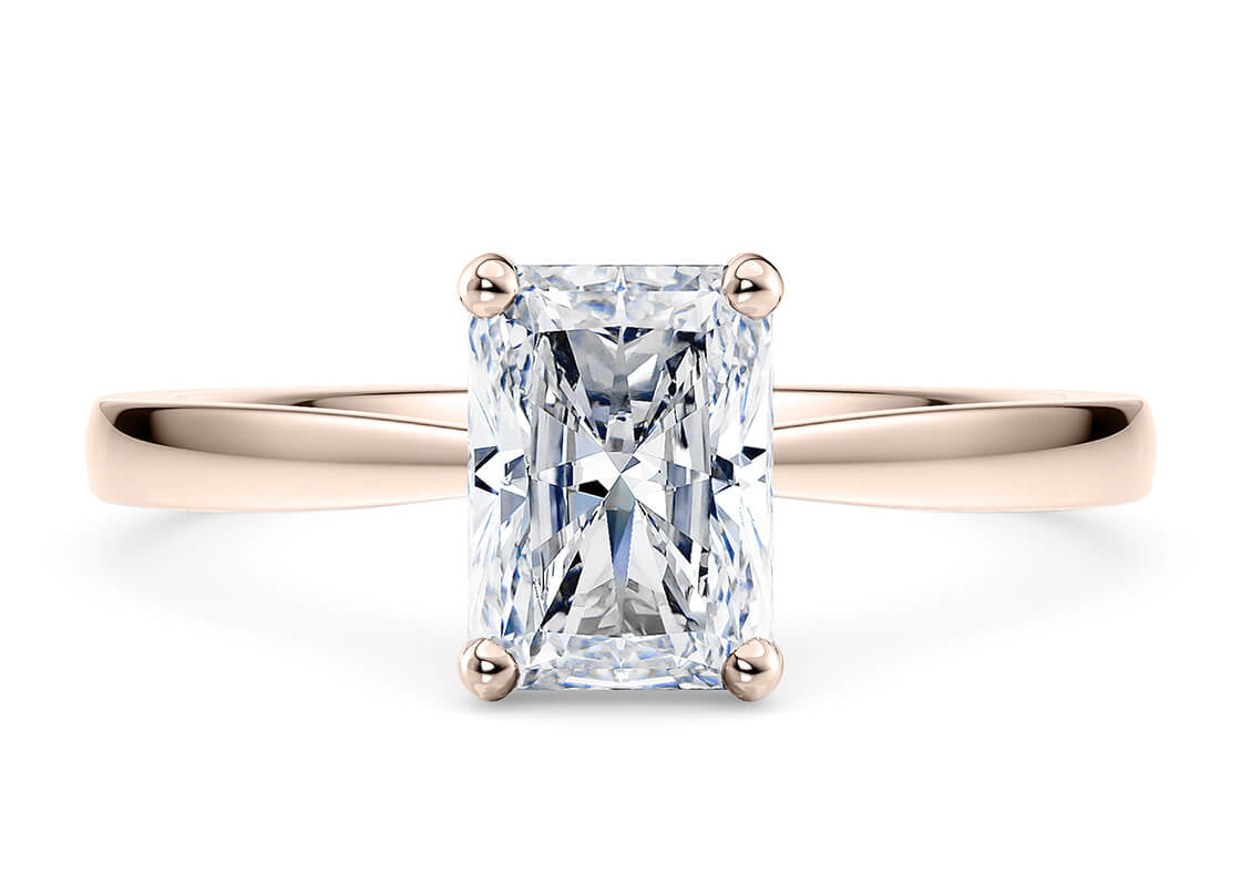 Delicacy Solitaire Rose Gold 18k Radiant Engagement Ring