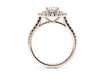 Berkeley Halo Rose Gold 18k Oval Engagement Ring