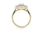 Lisbon Trilogy Yellow Gold 18k Oval Engagement Ring