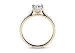 Contour Solitaire Yellow Gold 18k Asscher Engagement Ring