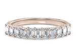Regent Emerald Half Set Rose Gold 18k Lab Grown Eternity Ring