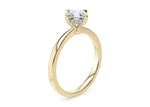 Starlight Compass Solitaire Yellow Gold 18k Asscher Engagement Ring