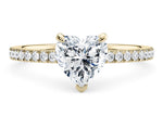 Aria Diamond Band Yellow Gold 18k Heart Engagement Ring