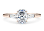 Alexandria Trilogy Rose Gold 18k Oval Engagement Ring