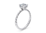 Ascot Solitaire Platinum Round Engagement Ring