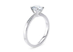 Delicacy Vintage Platinum Round Engagement Ring