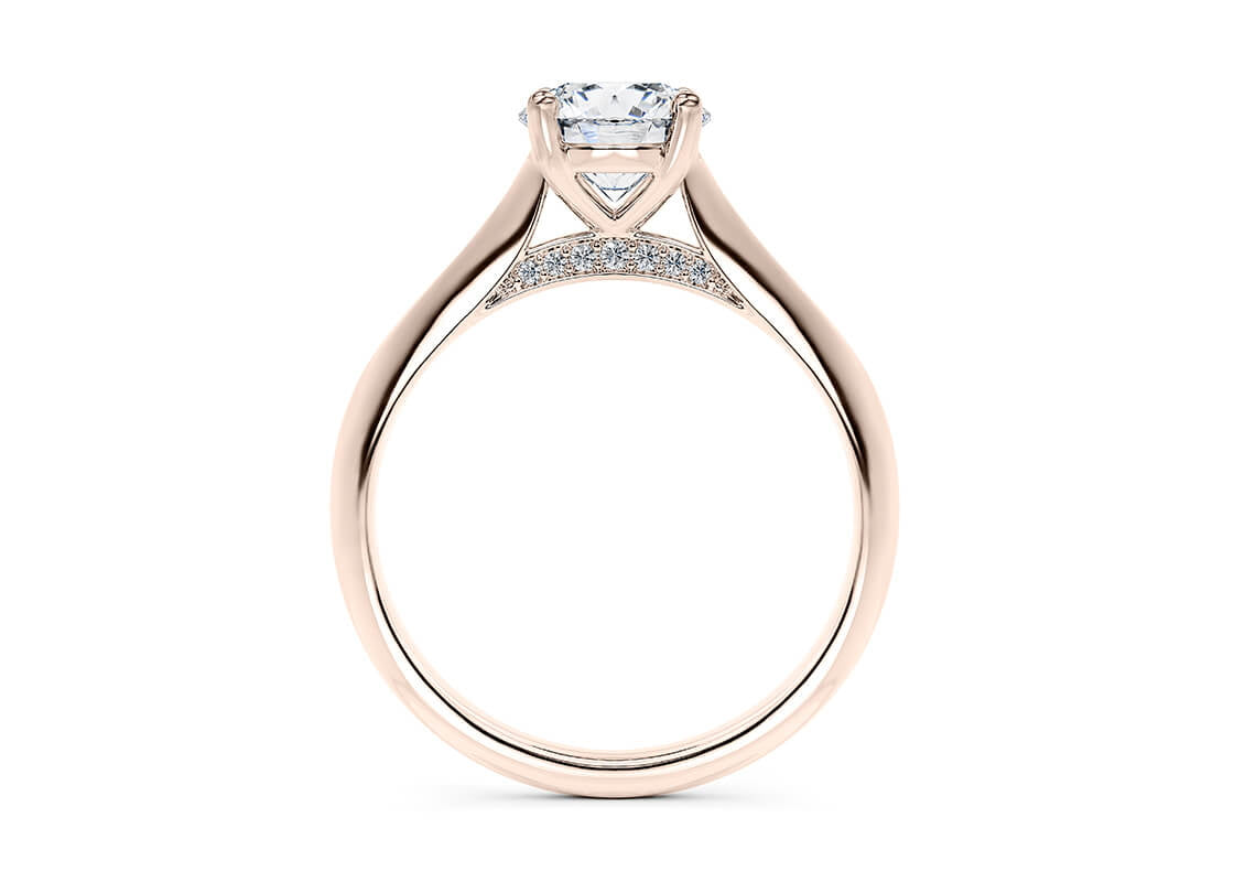 Iris Solitaire Rose Gold 18k Round Engagement Ring