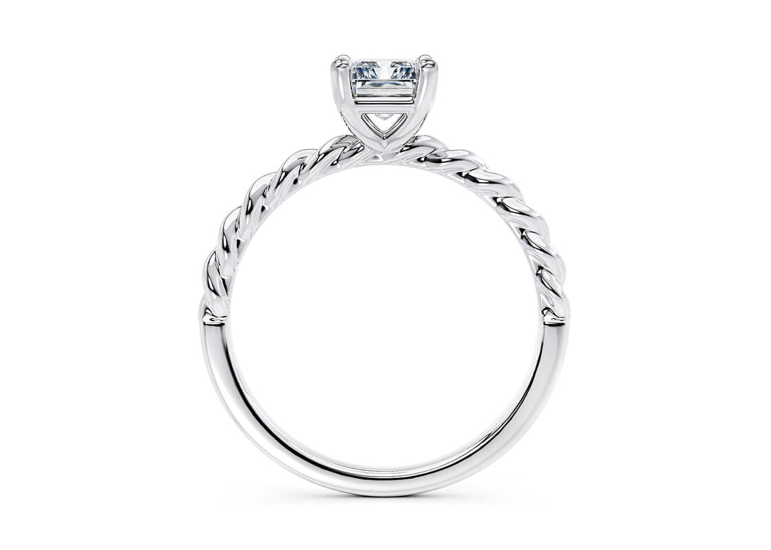 Ascot Solitaire Platinum Radiant Engagement Ring