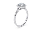Minerva Halo Platinum Round Engagement Ring