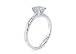 Delicacy Solitaire Platinum Cushion Engagement Ring