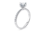 Asteria Compass Diamond Band Platinum Princess Engagement Ring