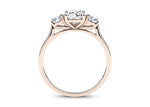 Roma Trilogy Rose Gold 18k Round Engagement Ring