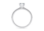 Aria Diamond Band Platinum Radiant Engagement Ring