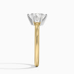 Comfort Fit 2mm Six-Prong Solitaire Ring Yellow Gold 18k Oval Engagement Ring