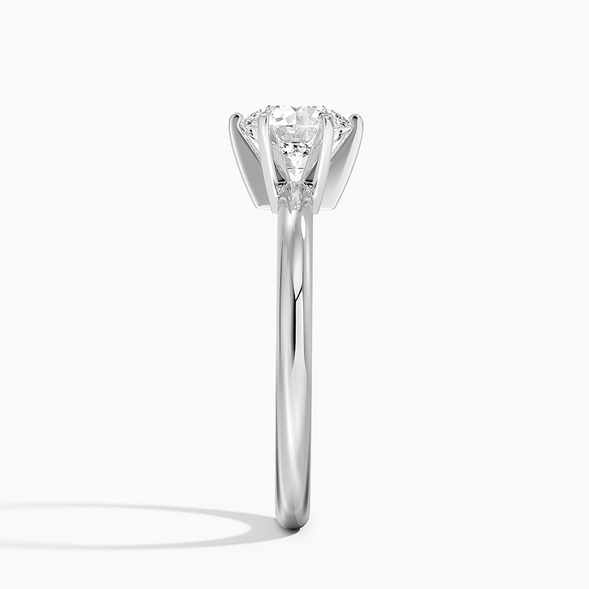 Comfort Fit 2mm Six-Prong Solitaire Ring Platinum Round Engagement Ring