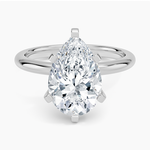 Comfort Fit 2mm Six-Prong Solitaire Ring Platinum Pear Engagement Ring