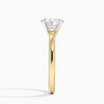 Comfort Fit 2mm Solitaire Ring Yellow Gold 18k Oval Engagement Ring