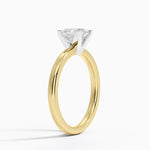 Comfort Fit 2mm Solitaire Ring Yellow Gold 18k Princess Engagement Ring