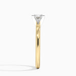 Comfort Fit 2mm Solitaire Ring Yellow Gold 18k Princess Engagement Ring