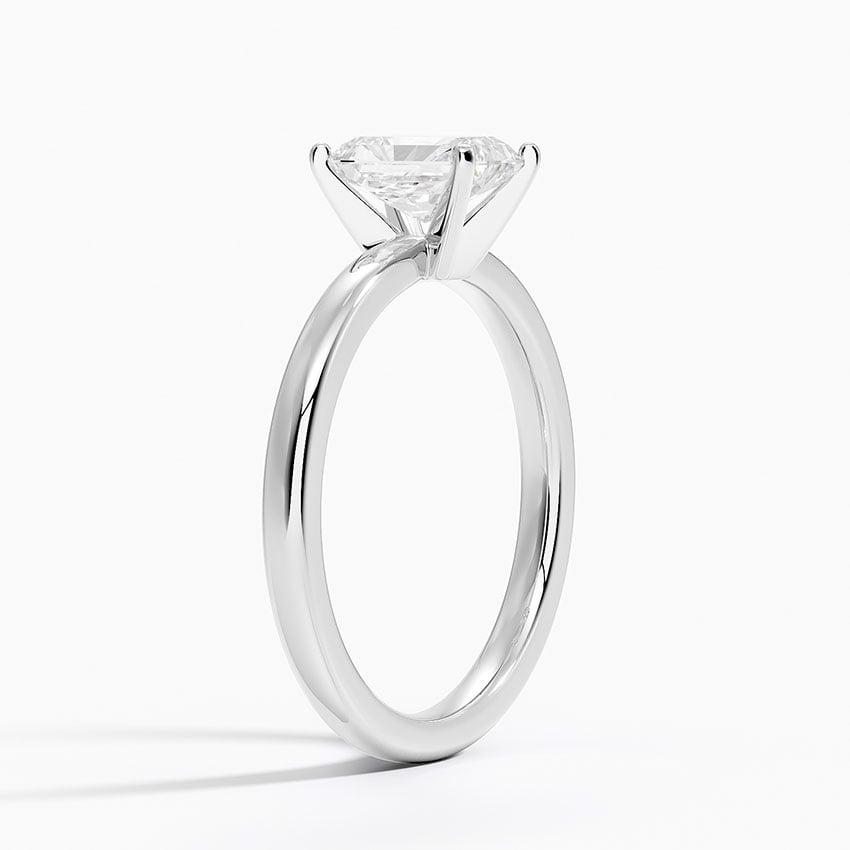 Comfort Fit 2mm Solitaire Ring Platinum Radiant Engagement Ring