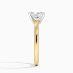 Comfort Fit 2mm Solitaire Ring Yellow Gold 18k Radiant Engagement Ring