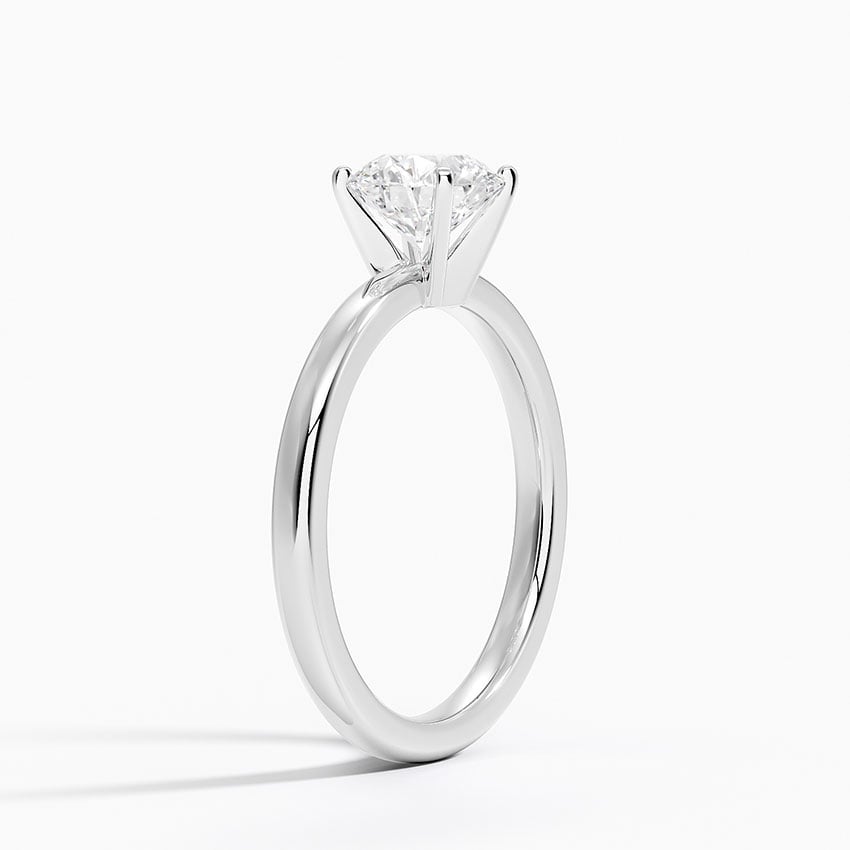 Comfort Fit 2mm Solitaire Ring Platinum Round Engagement Ring