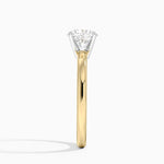 Comfort Fit 2mm Solitaire Ring Yellow Gold 18k Round Engagement Ring