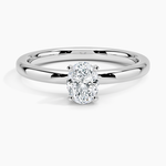 Comfort Fit 2mm Solitaire Ring Platinum Oval Engagement Ring