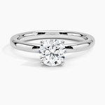 Four-Prong Comfort Fit 1.5mm Ring Platinum Round Engagement Ring