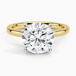 Comfort Fit 2mm Solitaire Ring Yellow Gold 18k Round Engagement Ring