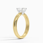 Comfort Fit 3mm Ring Yellow Gold 18k Asscher Engagement Ring