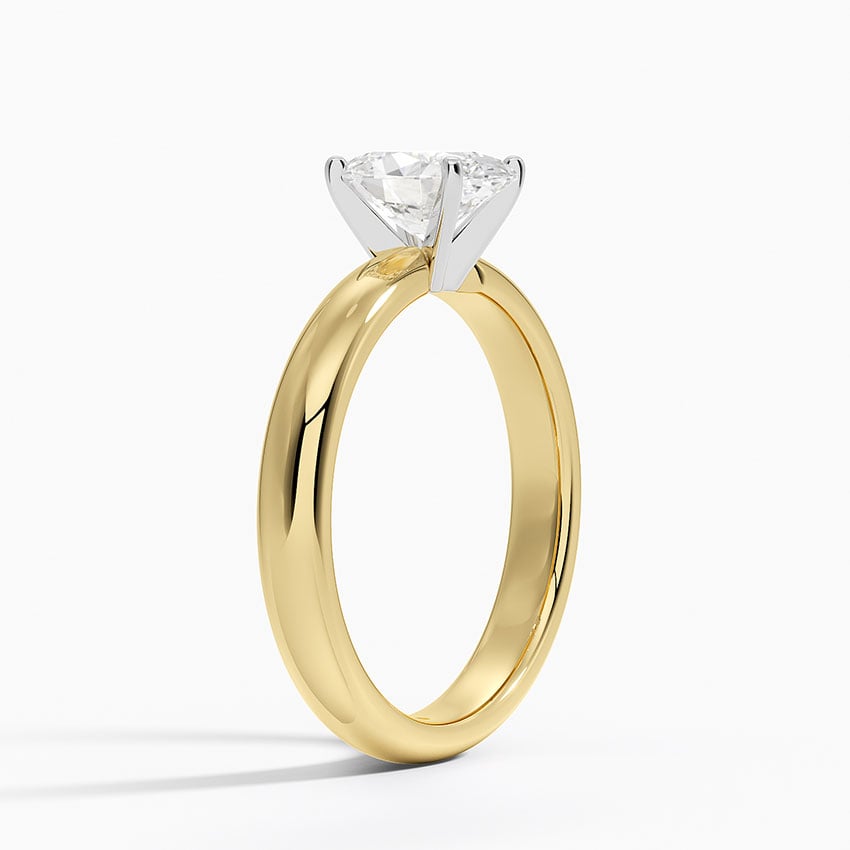 Comfort Fit 3mm Ring Yellow Gold 18k Oval Engagement Ring