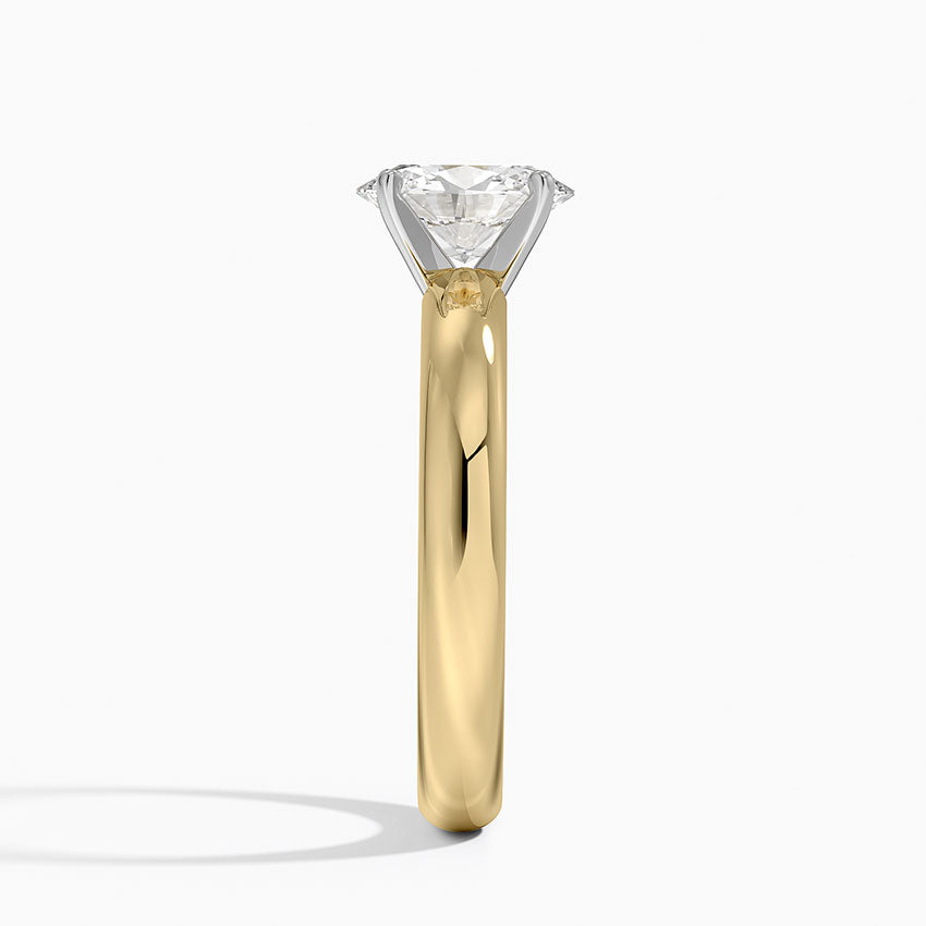 Comfort Fit 3mm Ring Yellow Gold 18k Oval Engagement Ring