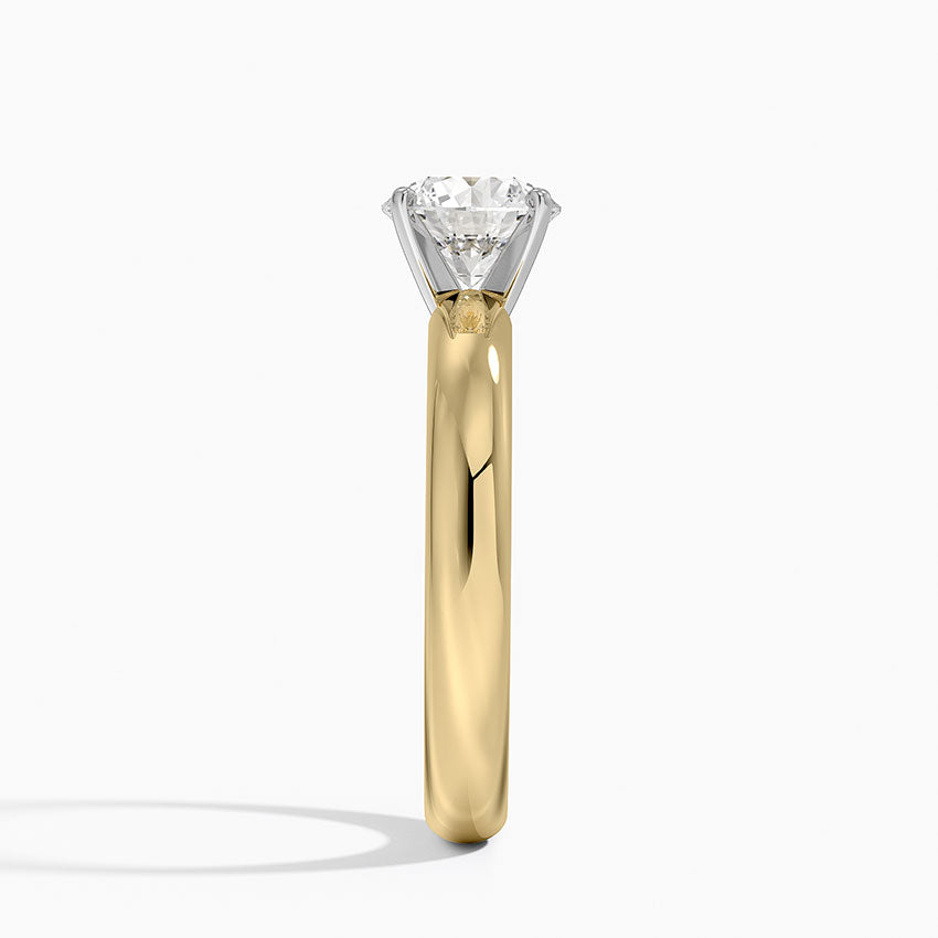 Comfort Fit 3mm Ring Yellow Gold 18k Round Engagement Ring