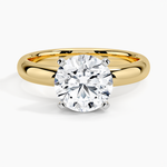 Comfort Fit 3mm Ring Yellow Gold 18k Round Engagement Ring