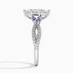 Luxe Willow Sapphire and Diamond Ring (1/8 ct. tw.) Platinum Marquise Engagement Ring