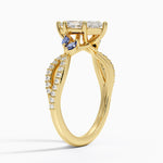 Luxe Willow Sapphire and Diamond Ring (1/8 ct. tw.) Yellow Gold 18k Marquise Engagement Ring