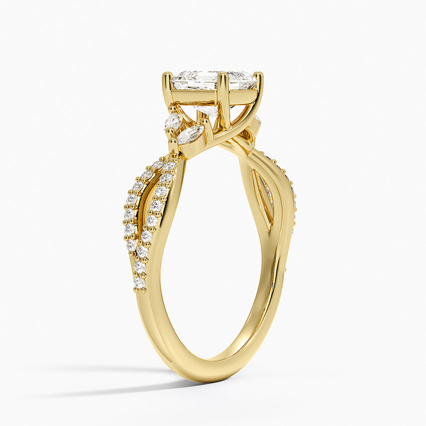 Luxe Willow Diamond Ring (1/4 ct. tw.) Yellow Gold 18k Asscher Engagement Ring