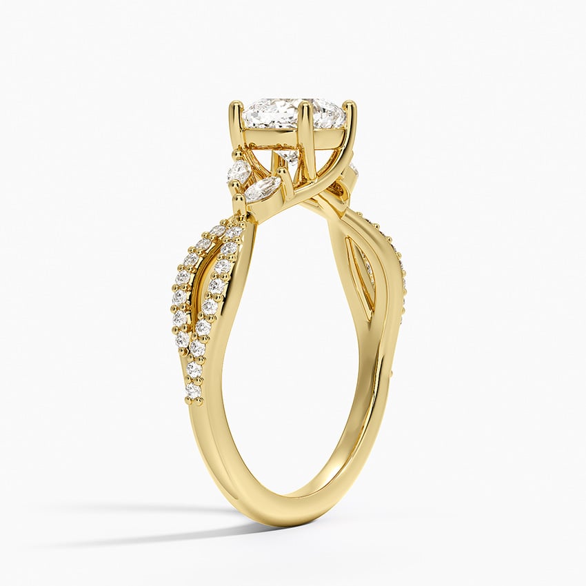 Luxe Willow Diamond Ring (1/4 ct. tw.) Yellow Gold 18k Cushion Engagement Ring