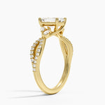 Luxe Willow Diamond Ring (1/4 ct. tw.) Yellow Gold 18k Emerald Engagement Ring