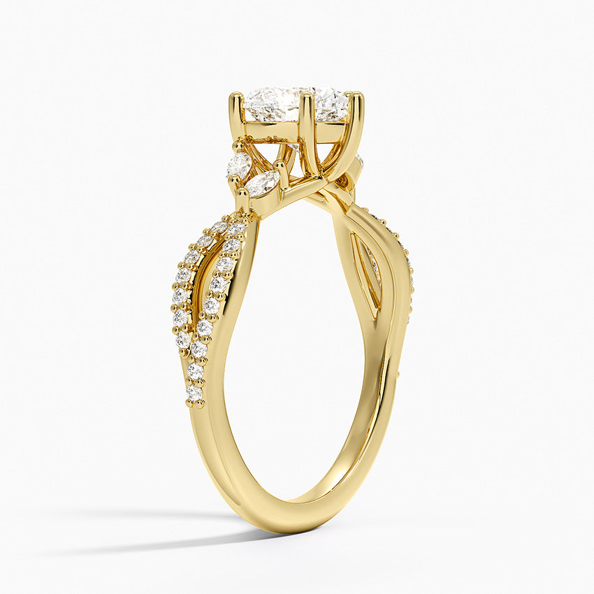 Luxe Willow Diamond Ring (1/4 ct. tw.) Yellow Gold 18k Heart Engagement Ring