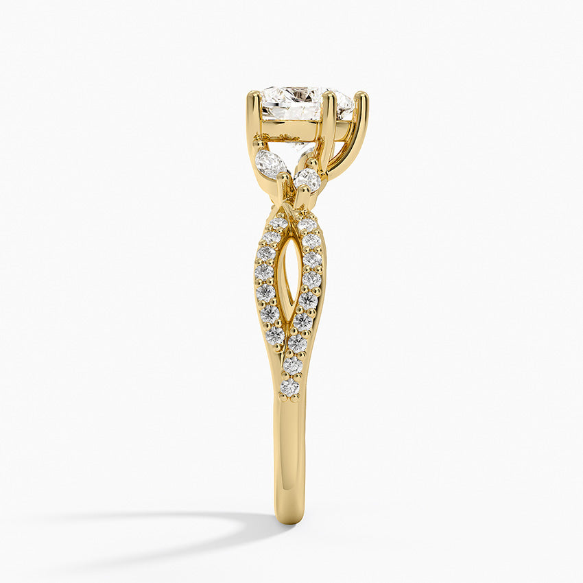 Luxe Willow Diamond Ring (1/4 ct. tw.) Yellow Gold 18k Heart Engagement Ring